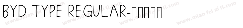 BYD TYPE REGULAR字体转换